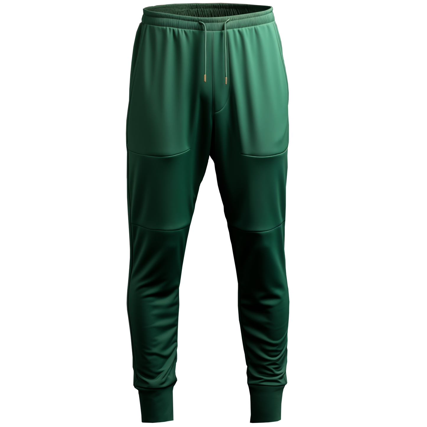Gym Pants: Slim Green Long