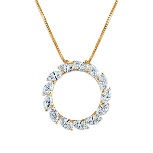 Signature EcoLove 2 CTW Lab Grown Diamond 18-inch Circle Pendant in 14KT Yellow Gold